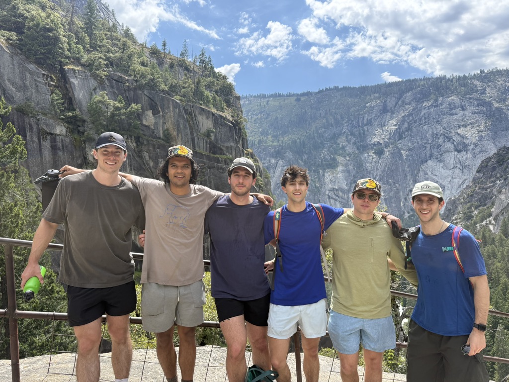 Hiking with friends in Yosemite